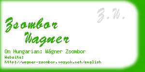 zsombor wagner business card