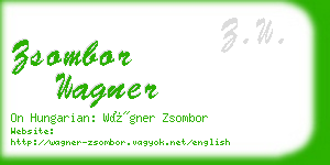 zsombor wagner business card